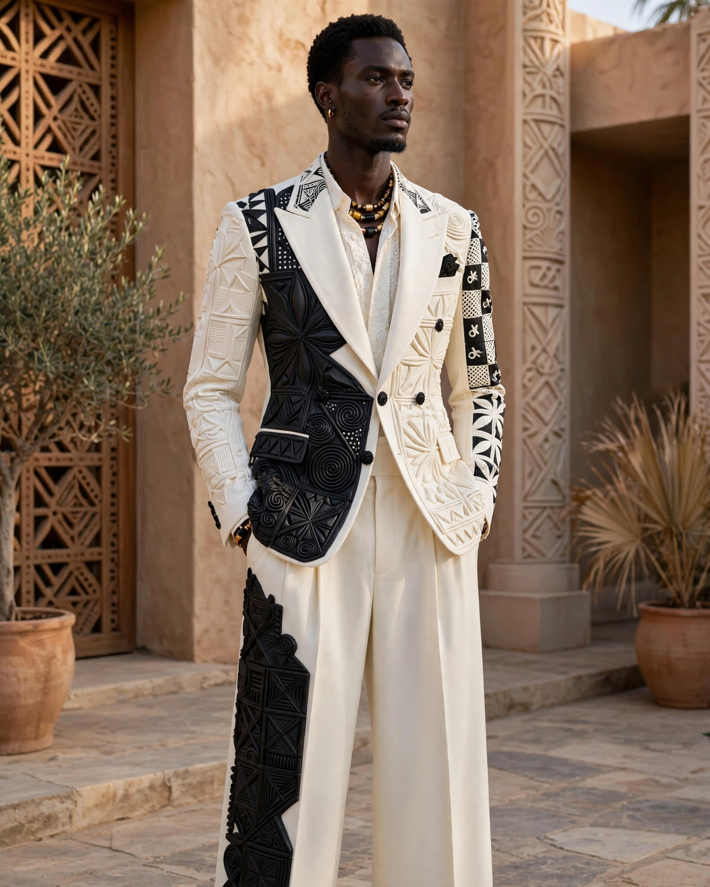 The Sculpted Ivory Suit