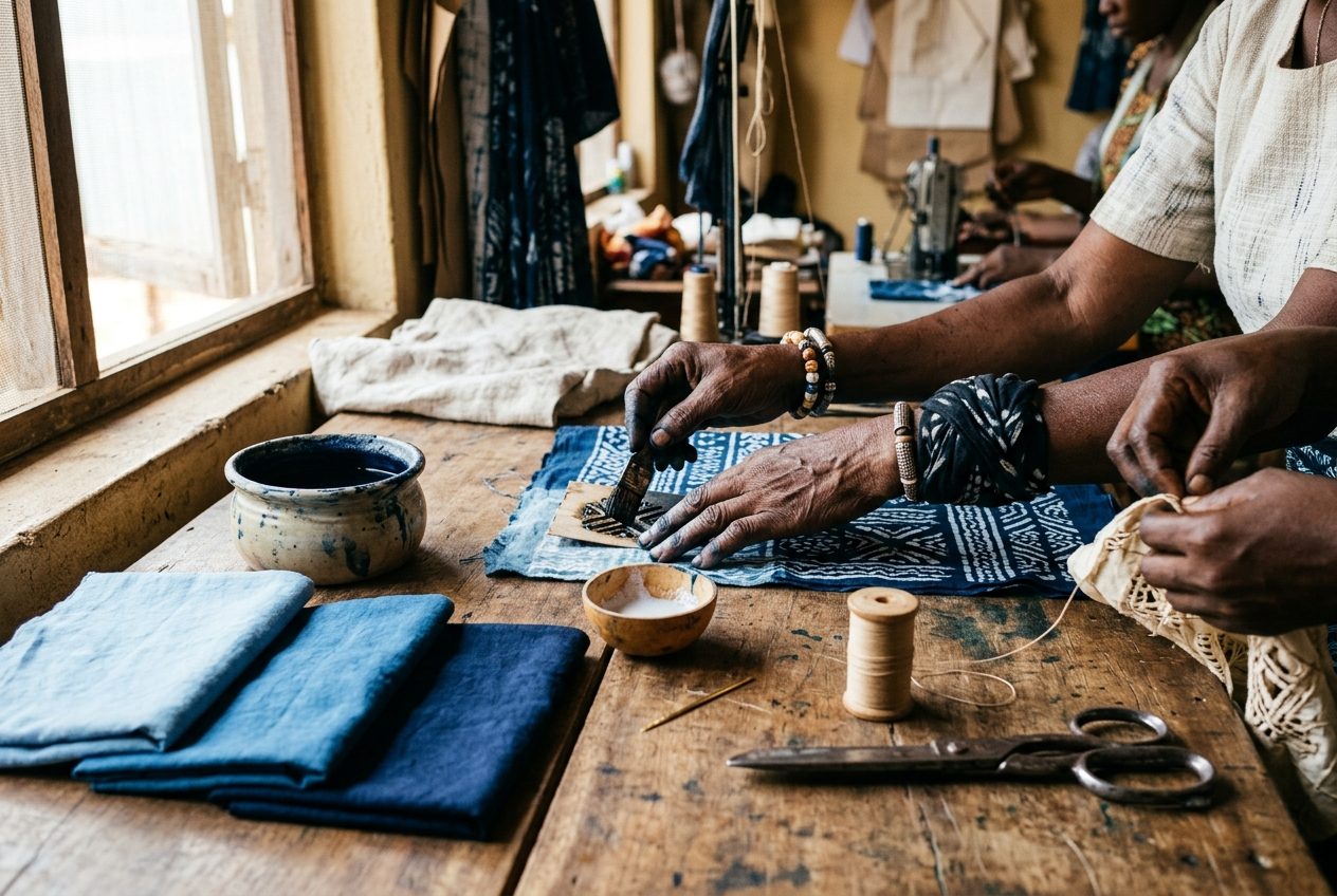 Work in progress at Indigo & Salt, Abeokuta