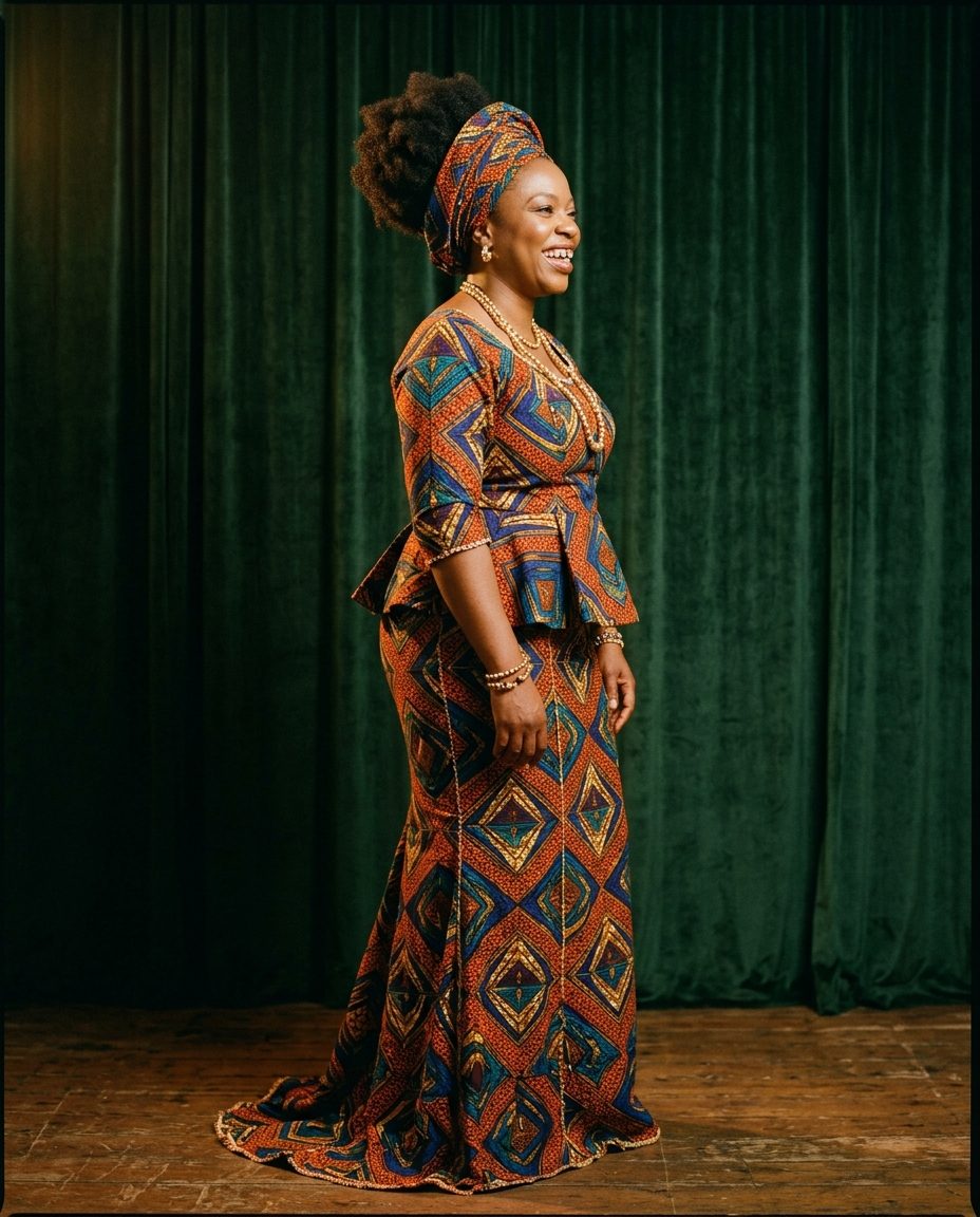 Naming-Day Trio — Matching ankara sets for three siblings, hand-finished hems, growth seams